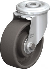 Blickle - 4" Diam x 1-1/2" Wide x 4-59/64" OAH Hollow Kingpin Mount Swivel Caster - Heat-Resistant Nylon, 330 Lb Capacity, Ball Bearing, Hollow Kingpin Stem - Exact Tooling