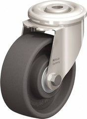 Blickle - 4" Diam x 1-1/2" Wide x 4-59/64" OAH Hollow Kingpin Mount Swivel Caster - Heat-Resistant Nylon, 330 Lb Capacity, Ball Bearing, Hollow Kingpin Stem - Exact Tooling