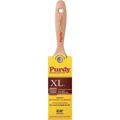 Purdy - 2" Flat Synthetic Trim Brush - 2-11/16" Bristle Length, 2-11/16" Wood Beavertail Handle - Exact Tooling