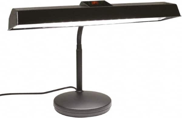 Electrix - 18 Watt, Gooseneck Machine Light - Weighted for Desk, LED Strip, Black - Exact Tooling