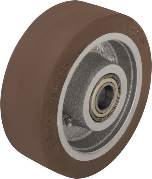 Blickle - 4 Inch Diameter x 1-37/64 Inch Wide, Polyurethane-Elastomer Blickle Besthane Caster Wheel - 880 Lb. Capacity, 17/32 Inch Axle Diameter, Ball Bearing - Exact Tooling