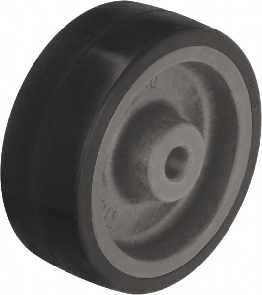 Blickle - 5 Inch Diameter x 1-37/64 Inch Wide, Heat-Resistant Silicone Rubber Caster Wheel - 264 Lb. Capacity, 1/2 Inch Axle Diameter, Plain Bore Bearing - Exact Tooling