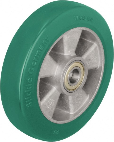 Blickle - 8 Inch Diameter x 1-31/32 Inch Wide, Polyurethane-Elastomer Blickle Softhane Caster Wheel - 1,540 Lb. Capacity, 25/32 Inch Axle Diameter, Ball Bearing - Exact Tooling