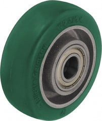 Blickle - 3 Inch Diameter x 1-37/64 Inch Wide, Polyurethane-Elastomer Blickle Softhane Caster Wheel - 506 Lb. Capacity, 19/32 Inch Axle Diameter, Ball Bearing - Exact Tooling