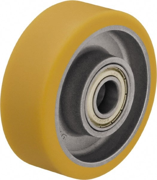 Blickle - 5 Inch Diameter x 1-37/64 Inch Wide, Polyurethane-Elastomer Blickle Extrathane Caster Wheel - 770 Lb. Capacity, 19/32 Inch Axle Diameter, Ball Bearing - Exact Tooling