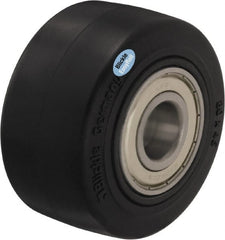 Blickle - 4 Inch Diameter x 1-49/64 Inch Wide, Solid Rubber Caster Wheel - 594 Lb. Capacity, 25/32 Inch Axle Diameter, Ball Bearing - Exact Tooling