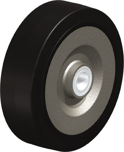 Blickle - 10 Inch Diameter x 3-9/64 Inch Wide, Solid Rubber Caster Wheel - 2,200 Lb. Capacity, 1-3/16 Inch Axle Diameter, Ball Bearing - Exact Tooling