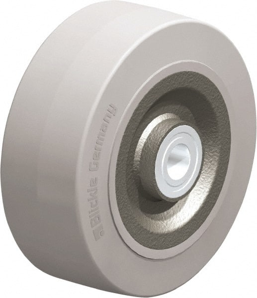 Blickle - 8 Inch Diameter x 3-9/64 Inch Wide, Solid Rubber Caster Wheel - 1,870 Lb. Capacity, 1 Inch Axle Diameter, Ball Bearing - Exact Tooling