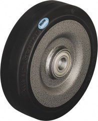 Blickle - 8 Inch Diameter x 1-31/32 Inch Wide, Solid Rubber Caster Wheel - 1,320 Lb. Capacity, 25/32 Inch Axle Diameter, Ball Bearing - Exact Tooling