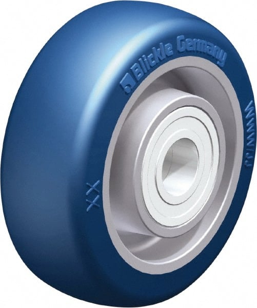Blickle - 3 Inch Diameter x 1-11/64 Inch Wide, Polyurethane-Elastomer Blickle Besthane Caster Wheel - 396 Lb. Capacity, 19/32 Inch Axle Diameter, Ball Bearing - Exact Tooling