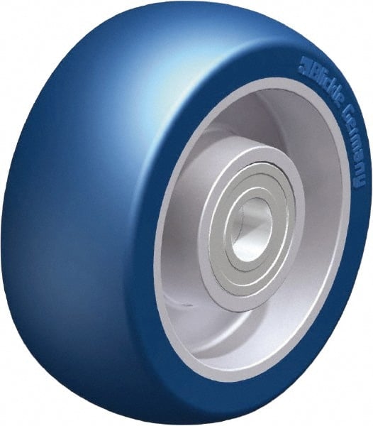 Blickle - 4 Inch Diameter x 1-37/64 Inch Wide, Polyurethane-Elastomer Blickle Besthane Caster Wheel - 660 Lb. Capacity, 19/32 Inch Axle Diameter, Ball Bearing - Exact Tooling