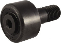 RBC Bearings - 1-1/4" Roller Diam x 3/4" Width, 1/2" Stud Diam x 1-1/4" Length, Sealed Stud Cam Follower with Hex - Carbon Steel, 5/8" Thread Length, 1/2-20 Thread, 2.031" OAL, 4,100 Lb Dynamic Cap, 4,300 Lb Static Cap - Exact Tooling
