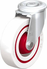 Blickle - 5" Diam x 1-3/8" Wide x 5-29/32" OAH Hollow Kingpin Mount Swivel Caster - Impact-Resistant Nylon, 330 Lb Capacity, Roller Bearing, Hollow Kingpin Stem - Exact Tooling