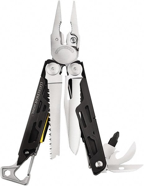 Leatherman - 19 Piece, Multi-Tool Set - Stainless Steel, 4-1/2" OAL, 4-1/2" Closed Length - Exact Tooling
