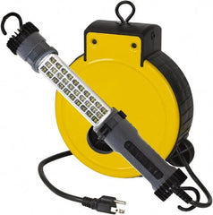 Value Collection - 120 Volt, 5 Watt, Electric, LED Portable Drop Light Work Light - 30' Cord, 1 Head, 300 Lumens, ABS - Exact Tooling