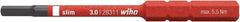 Wiha - 4mm Drive, Inch or Metric Screwdriver Bit - 75mm OAL - Exact Tooling