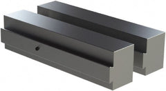 CarveSmart - 1-1/2" Wide x 2" High x 1-1/2" Thick, Flat/No Step Vise Jaw - Soft, Aluminum, Fixed Jaw, Compatible with 6" Vises - Exact Tooling