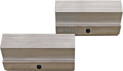 CarveSmart - 1" Wide x 2-1/4" High x 1" Thick, Flat/No Step Vise Jaw - Soft, Aluminum, Fixed Jaw, Compatible with 6" Vises - Exact Tooling