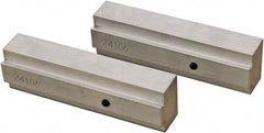 CarveSmart - 1" Wide x 1.71" High x 1" Thick, Flat/No Step Vise Jaw - Soft, Aluminum, Fixed Jaw, Compatible with 6" Vises - Exact Tooling