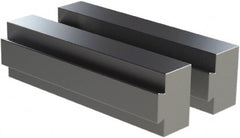 CarveSmart - 1" Wide x 1.71" High x 1" Thick, Flat/No Step Vise Jaw - Soft, Aluminum, Fixed Jaw, Compatible with 6" Vises - Exact Tooling