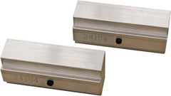 CarveSmart - 1" Wide x 1.71" High x 1" Thick, Flat/No Step Vise Jaw - Soft, Aluminum, Fixed Jaw, Compatible with 6" Vises - Exact Tooling