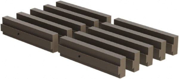 CarveSmart - 3/4" Wide x 2" High x 3/4" Thick, Flat/No Step Vise Jaw - Soft, Steel, Fixed Jaw, Compatible with 6" Vises - Exact Tooling