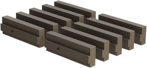 CarveSmart - 3/4" Wide x 2" High x 3/4" Thick, Flat/No Step Vise Jaw - Soft, Steel, Fixed Jaw, Compatible with 6" Vises - Exact Tooling