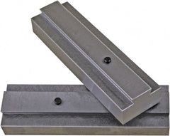 CarveSmart - 3/4" Wide x 1.71" High x 3/4" Thick, Flat/No Step Vise Jaw - Soft, Ductile Iron, Fixed Jaw, Compatible with 6" Vises - Exact Tooling