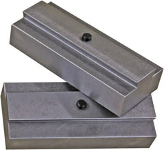 CarveSmart - 3/4" Wide x 1.71" High x 3/4" Thick, Flat/No Step Vise Jaw - Soft, Ductile Iron, Fixed Jaw, Compatible with 6" Vises - Exact Tooling