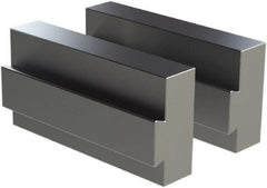 CarveSmart - 3/4" Wide x 2" High x 3/4" Thick, Flat/No Step Vise Jaw - Soft, Aluminum, Fixed Jaw, Compatible with 6" Vises - Exact Tooling