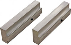 CarveSmart - 3/4" Wide x 2" High x 3/4" Thick, Flat/No Step Vise Jaw - Soft, Aluminum, Fixed Jaw, Compatible with 6" Vises - Exact Tooling