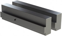 CarveSmart - 1" Wide x 2-1/4" High x 1" Thick, Flat/No Step Vise Jaw - Soft, Aluminum, Fixed Jaw, Compatible with 6" Vises - Exact Tooling