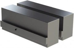 CarveSmart - 2" Wide x 3" High x 2" Thick, Flat/No Step Vise Jaw - Soft, Aluminum, Fixed Jaw, Compatible with 6" Vises - Exact Tooling