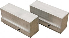 CarveSmart - 2" Wide x 3" High x 2" Thick, Flat/No Step Vise Jaw - Soft, Aluminum, Fixed Jaw, Compatible with 6" Vises - Exact Tooling