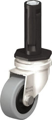 Blickle - 2" Diam x 45/64" Wide x 2-13/16" OAH Stem Mount Swivel Caster - Solid Rubber, 88 Lb Capacity, Plain Bore Bearing, Round Stem - Exact Tooling