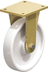 Blickle - 10" Diam x 1-31/32" Wide x 12" OAH Top Plate Mount Rigid Caster - Impact-Resistant Nylon, 3,300 Lb Capacity, Ball Bearing, 6-7/8 x 5-1/2" Plate - Exact Tooling
