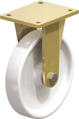 Blickle - 10" Diam x 1-31/32" Wide x 12" OAH Top Plate Mount Rigid Caster - Impact-Resistant Nylon, 3,300 Lb Capacity, Plain Bore Bearing, 6-7/8 x 5-1/2" Plate - Exact Tooling
