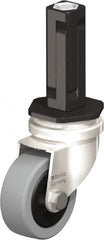 Blickle - 2" Diam x 45/64" Wide x 2-13/16" OAH Stem Mount Swivel Caster - Solid Rubber, 88 Lb Capacity, Plain Bore Bearing, Square Stem - Exact Tooling