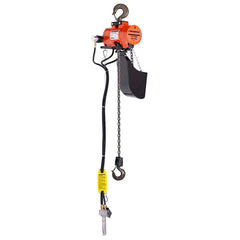 CM - Air Operated Hoists; Type: Hook Mount ; Load Capacity (Lb.): 2000.000 ; Controller: Pendant Control ; Maximum Lift Distance (Feet): 10 ; Minimum Headroom (Decimal Inch): 16.7500 ; Cubic Feet per Minute: 70.00 - Exact Tooling