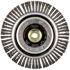 Norton - 6-7/8" OD, 5/8-11 Arbor Hole, Stringer Bead Carbon Wheel Brush - Exact Tooling