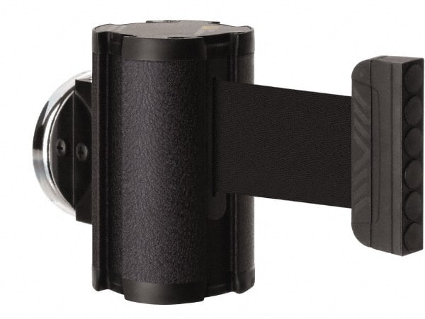 Lavi Industries - 3-1/2" High x 2-1/2" Long x 2-1/2" Wide Magnetic Wall Mount Barrier - Aluminum, Powdercoat Finish, Black, Use with Magnetic Wall Mount Barriers - Exact Tooling