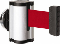 Lavi Industries - 3-1/2" High x 2-1/2" Long x 2-1/2" Wide Magnetic Wall Mount Barrier - Aluminum, Satin Chrome Finish, Satin Aluminum, Use with Magnetic Wall Mount Barriers - Exact Tooling