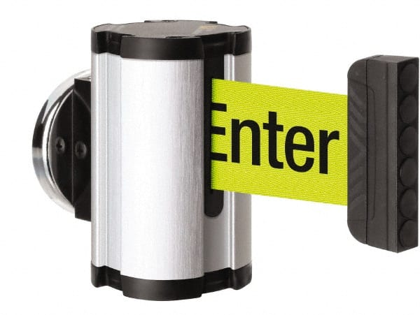 Lavi Industries - 3-1/2" High x 2-1/2" Long x 2-1/2" Wide Magnetic Wall Mount Barrier - Aluminum, Satin Chrome Finish, Satin Aluminum, Use with Magnetic Wall Mount Barriers - Exact Tooling