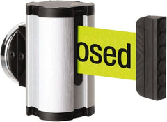 Lavi Industries - 3-1/2" High x 2-1/2" Long x 2-1/2" Wide Magnetic Wall Mount Barrier - Aluminum, Satin Chrome Finish, Satin Aluminum, Use with Magnetic Wall Mount Barriers - Exact Tooling