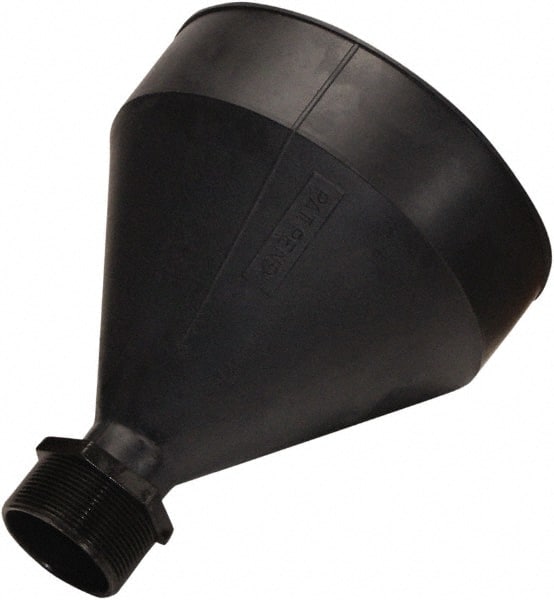 Funnel King - 9-3/16" High x 7-1/2" Diam, Polyethylene, Drum Funnel - 55 Gal Drum/Pail Capacity - Exact Tooling