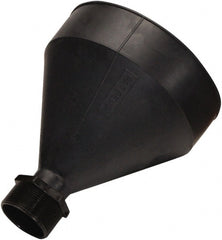 Funnel King - 9-3/16" High x 7-1/2" Diam, Polyethylene, Drum Funnel - 55 Gal Drum/Pail Capacity - Exact Tooling