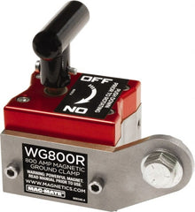Mag-Mate - 800 Amps Grounding Capacity, 4-5/8" High, Rare Earth Magnetic Welding & Fabrication Ground Clamp - 450 Lb Average Pull Force, Square Magnet, Zinc Plated Steel Stud, Compatible with Flat & Round Surfaces - Exact Tooling
