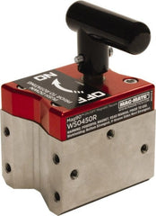Mag-Mate - 2-1/2" Wide x 3" Deep x 2-3/4" High Rare Earth Magnetic Welding & Fabrication Square - 1/4-20 Hole Thread, 450 Lb Average Pull Force - Exact Tooling