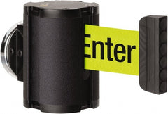 Lavi Industries - 3-1/2" High x 2-1/2" Long x 2-1/2" Wide Magnetic Wall Mount Barrier - Aluminum, Powdercoat Finish, Black, Use with Magnetic Wall Mount Barriers - Exact Tooling