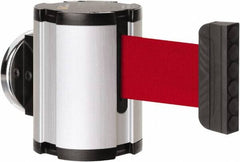 Lavi Industries - 3-1/2" High x 2-1/2" Long x 2-1/2" Wide Magnetic Wall Mount Barrier - Aluminum, Satin Chrome Finish, Satin Aluminum, Use with Magnetic Wall Mount Barriers - Exact Tooling